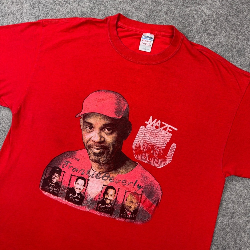 VTG Maze Shirt Mens XL Red Frankie Beverly Soul R&B Band Tee Concert Tour